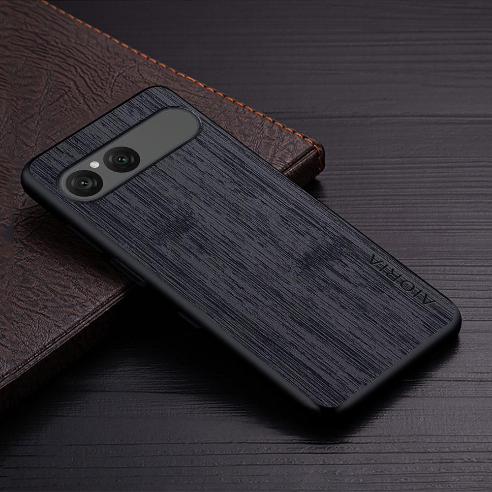 Case for Sony Xperia 10 1 VII 10 Xperia 5 III II 5G Bamboo Wood Pattern Leather  Cover Funda for Sony Xperia 10 VII Case