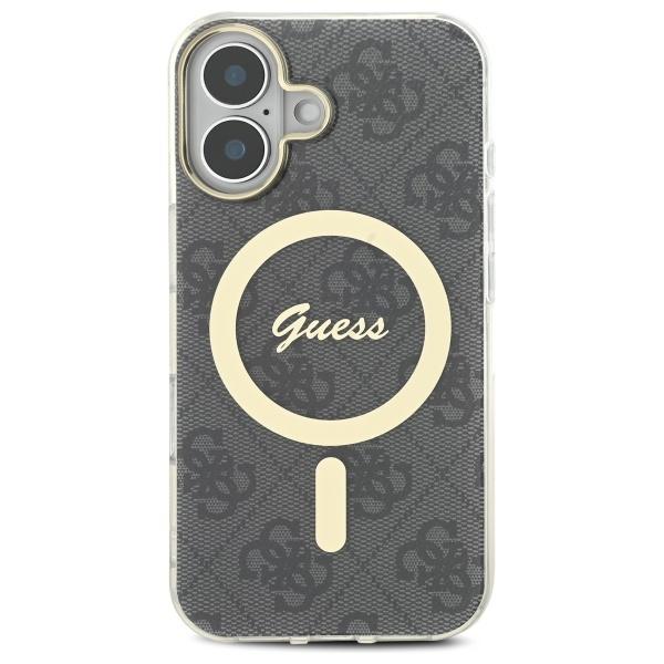 Etui do iPhone 16 Guess MagSafe Hardcase Czarny