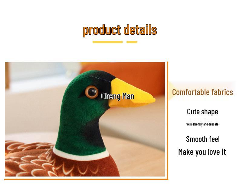 Mandarin Duck Plush Toy – Cute Cloth Doll Ornament for Kids' Birthday Gift