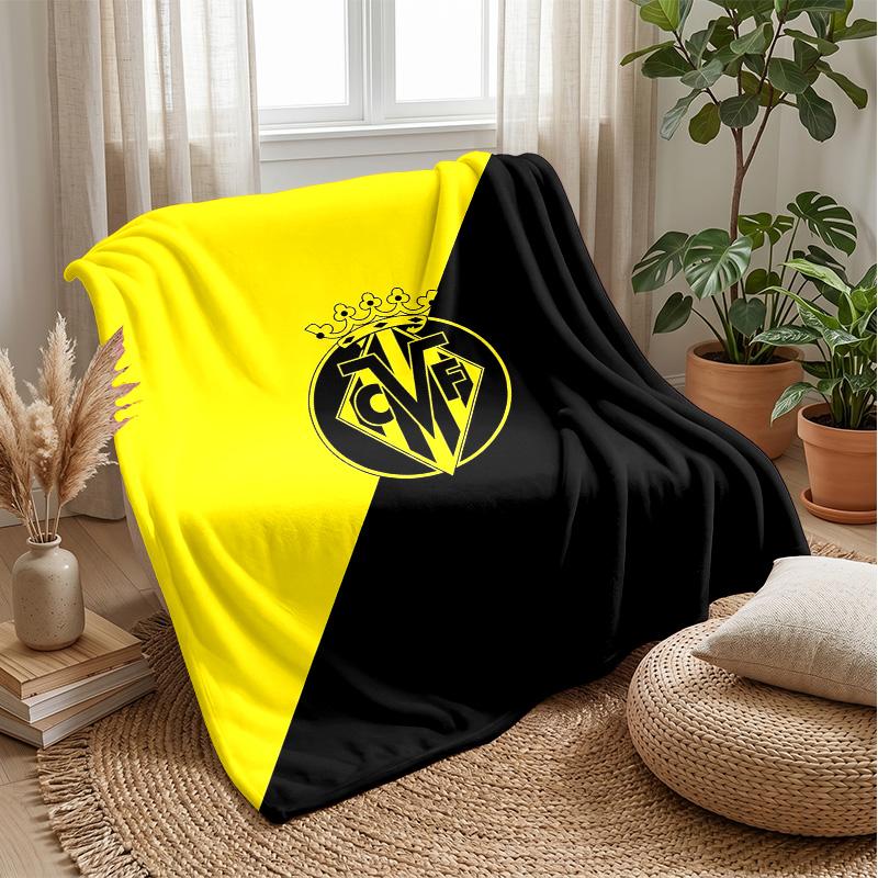 Villarreal FC Soft Flannel Fleece Blanket Lightweight Cozy Warm Throw Blanket For Sofa Bed Home Decor