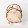 Rattan Indoor Plant Stand Straw Woven Flowers Pots Holder Stool with Legs Floor Planter Baskets Rack Wood Plant Shelf