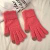 Warm Gloves Women's Candy-colored Small Jelly Beans, Coral Fleece Knitted Cute Wool, Cold-proof and Thickened, Available In Autumn and Winter