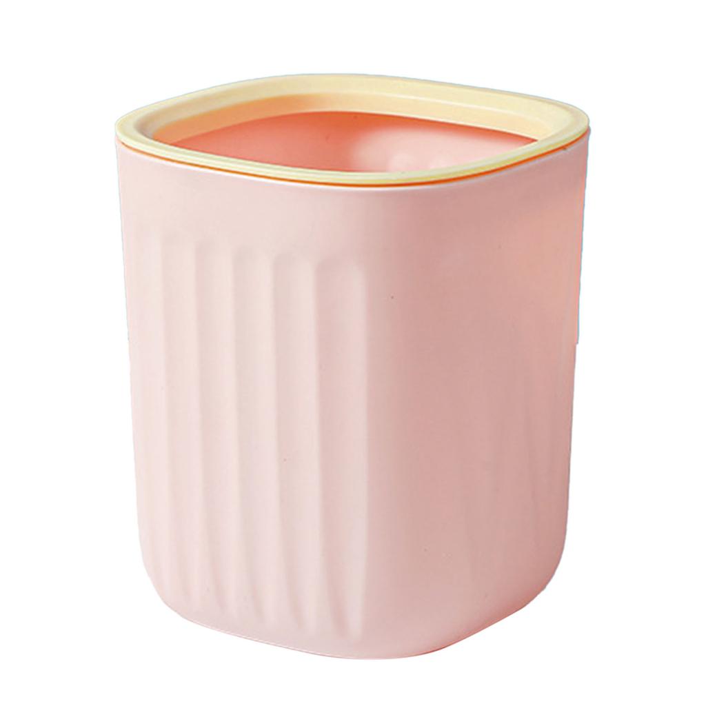 Desktop Trash Can with Pressure Ring Fashionable Desk Countertop Trash Bin for Dormitory Office