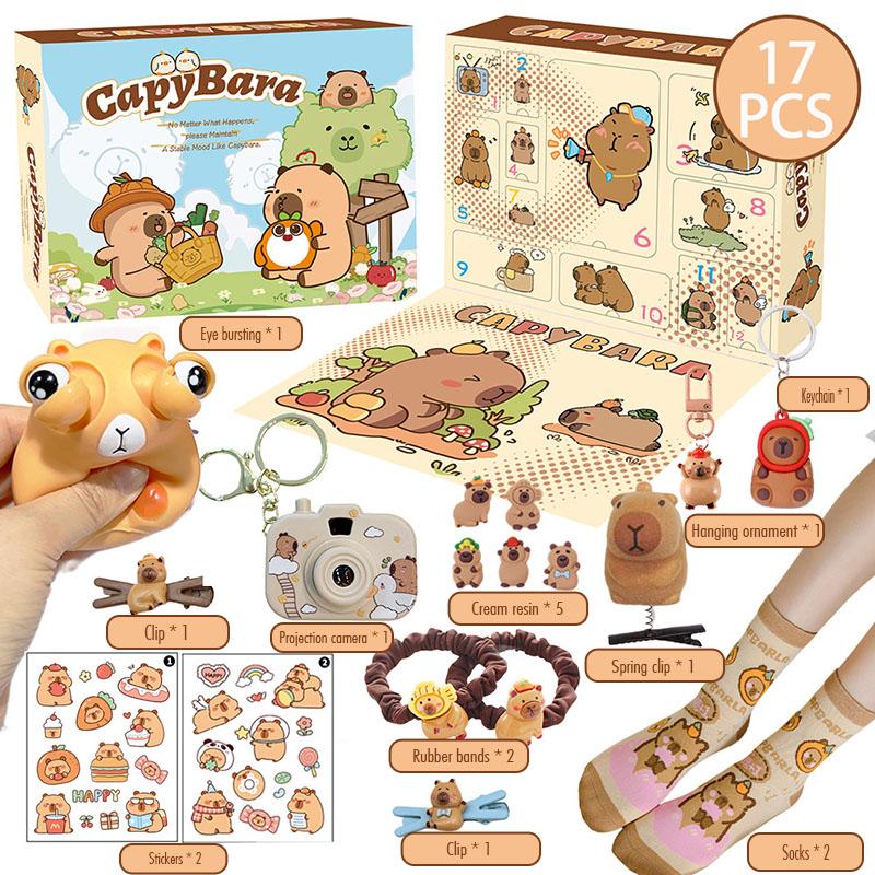 Capybara Advent Calendar Blind Box Gifts For Children Christmas Decorations New Year's Eve Decorations New Year Decor Keychain