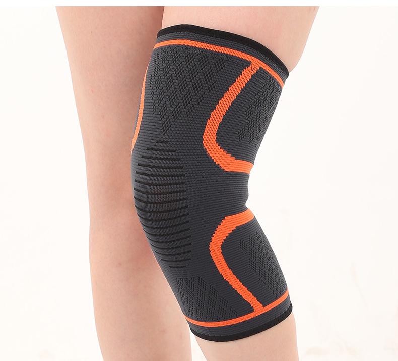 Maxwell Sports Double Wavy Anti-Slip Knee Pad: Elastic, Warm, Nylon Knitted Protective Gear for Outdoor Cycling and Hiking.