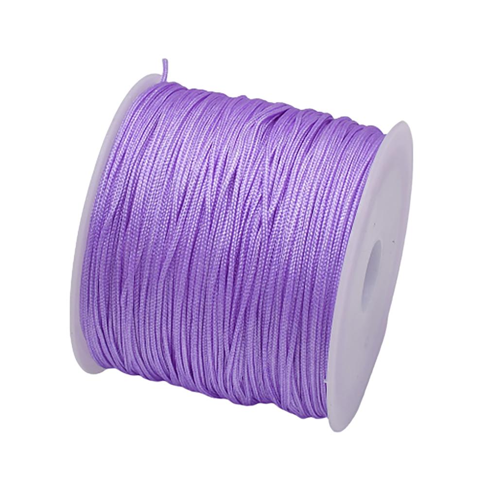 50Yds 0.8mm Crafts Nylon Cord For Jewelry Making Beading Braided Nylon Satin String for Bracelets Rattail Trim Chinese Knot