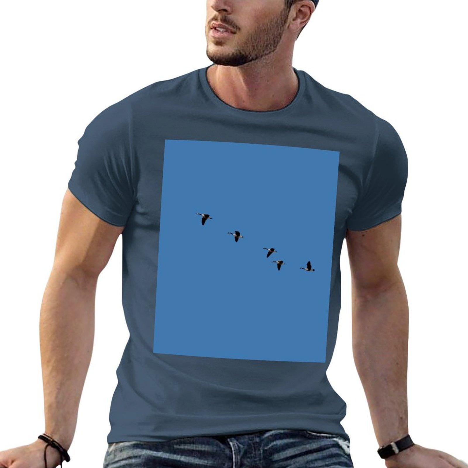 Canada Geese In Flight Tshirt Unisex T Shirt Designer T Shirt Custom Print Anime Tshirt Tshirt S