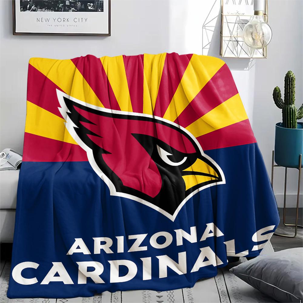Arizona Cardinals Print Flannel Blanket, High quality Comfortable for All Seasons, Home Decor, Warmth and Comfort, Perfect for Christmas Gifts