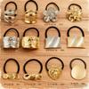 Retro Gold Geometric Hair Clips and Ponytail Ties