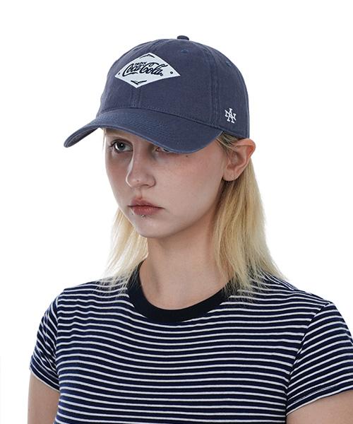 Amelikannideul Coca-Cola Square Mark Ballpark Cap - Stone Blue