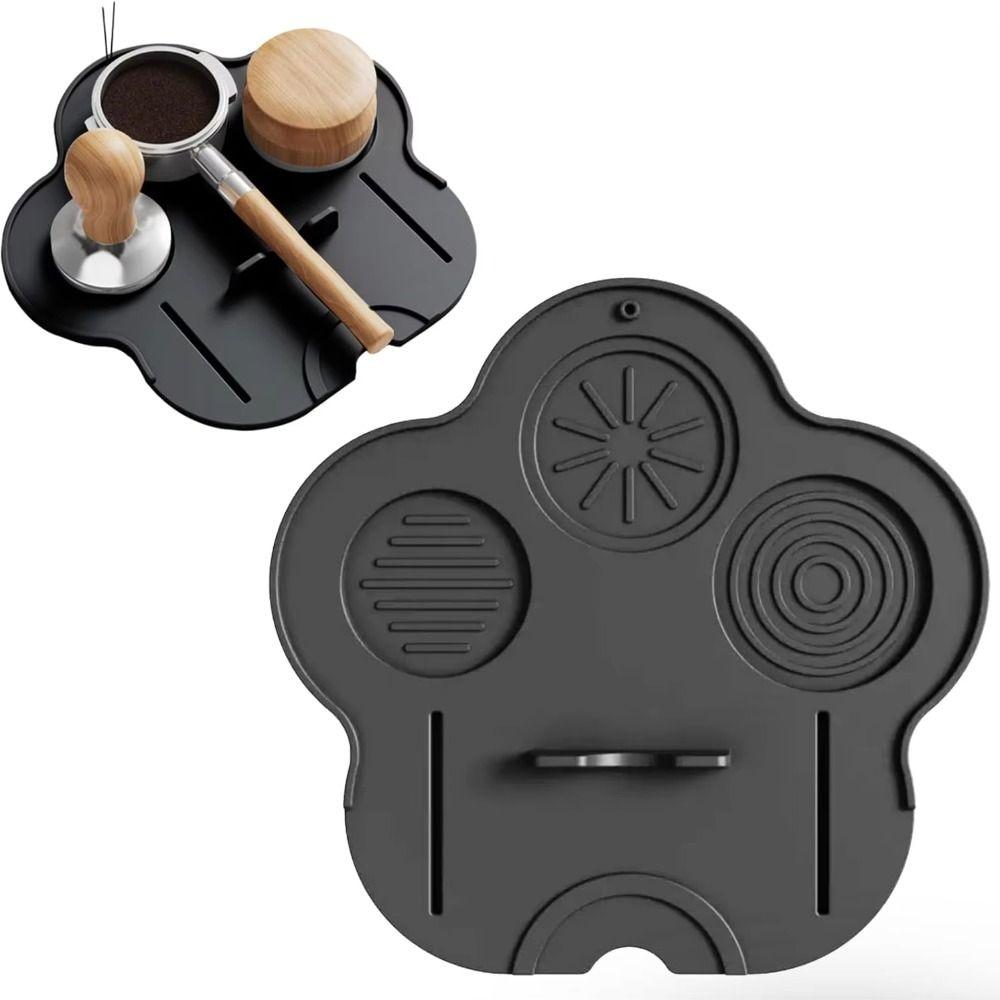 Silicone Material Espresso Tamping Pad Non-Slip Powder Hammer Holder  Cafe Barista