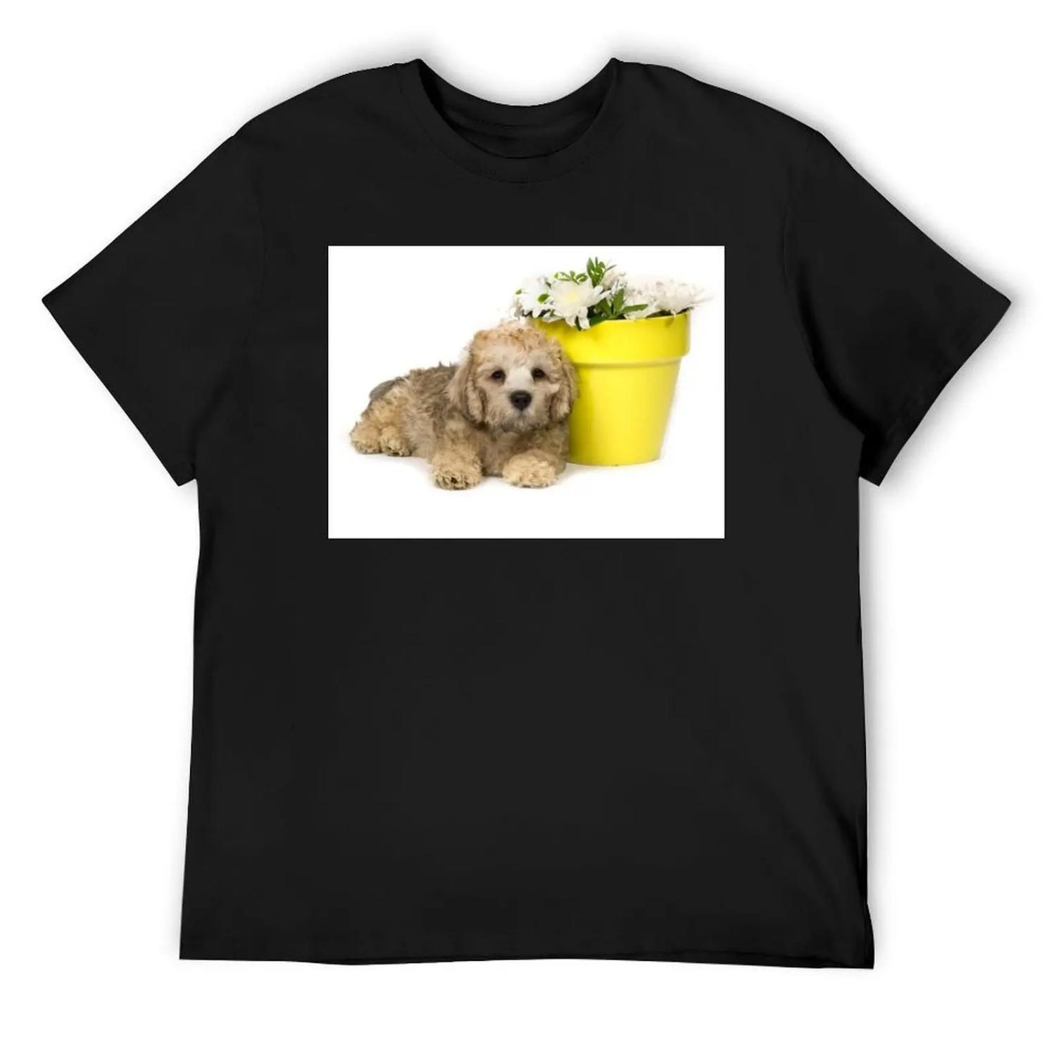 Dandie Dinmont Terrier Puppy T-Shirt vintage t shirts rapper graphic tees graphics luxury t-shirt cotton t shirt men S