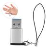 3Pcs USB3.0 to Type C3.1 Female Adapter Lanyard Electronic Transfer Connector(Silver +Lanyard )