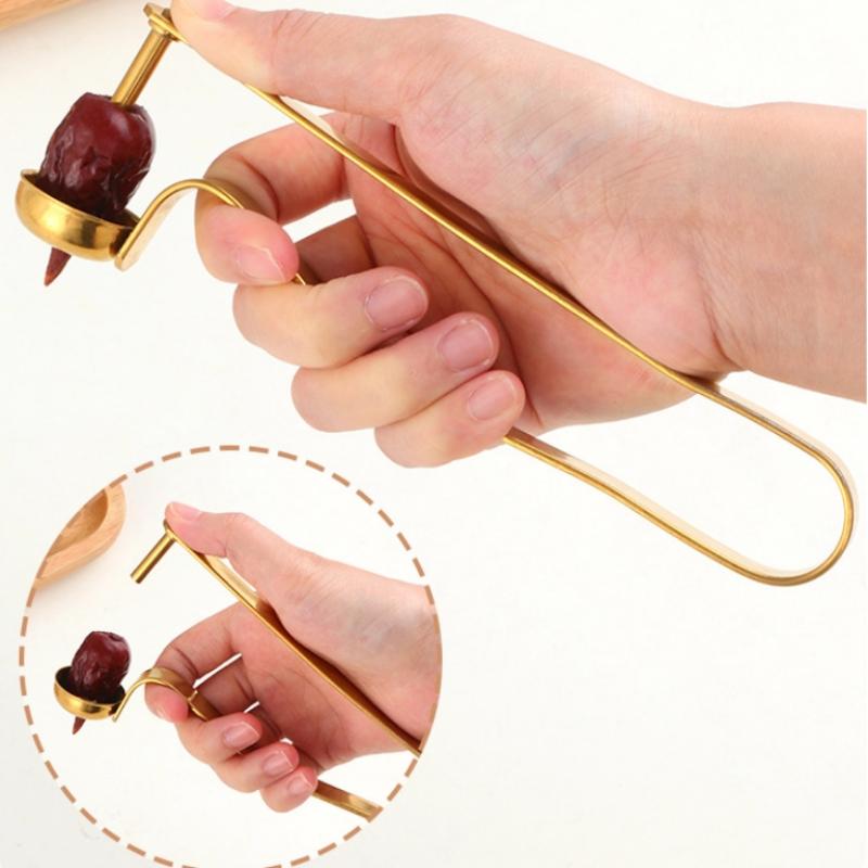 1Pcs Stainless Steel Jujube Cherry Pitter With Easy Core Removal Durable Build Perfect For Home Kitchen Baking Use