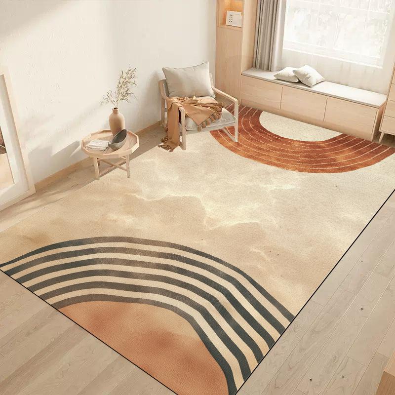 Colorful Geometric Kids Rug Washable Non-Slip Soft Carpet for Children's Room Bedroom Play Area Floor Mat Home Decor