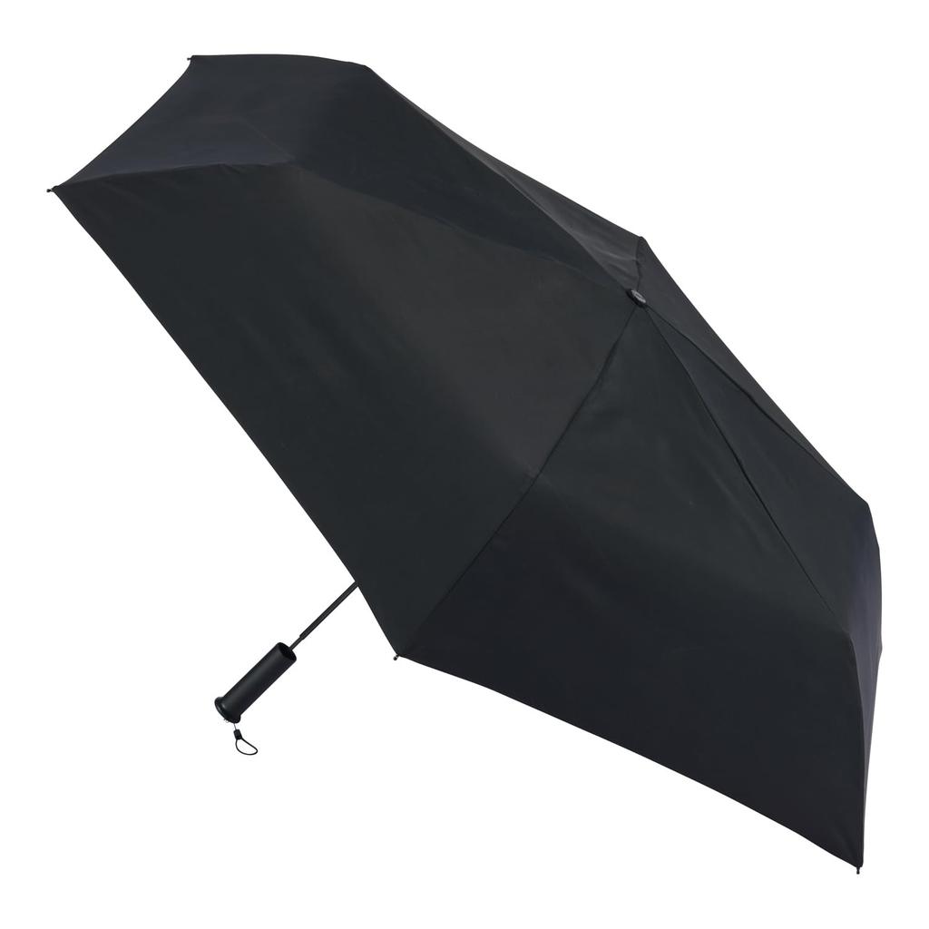 Amazingly FLOATUS Folding Highly for Black Water-repellent Umbrella, Hand-opening, Water-repellent, UV-resistant, Men, Women, Unisex, 10358,