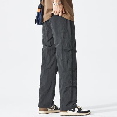 Mountaineering Pants Men's Summer Thin Quick-drying Wide-leg Parachute Soldier Pants Loose Straight Trousers