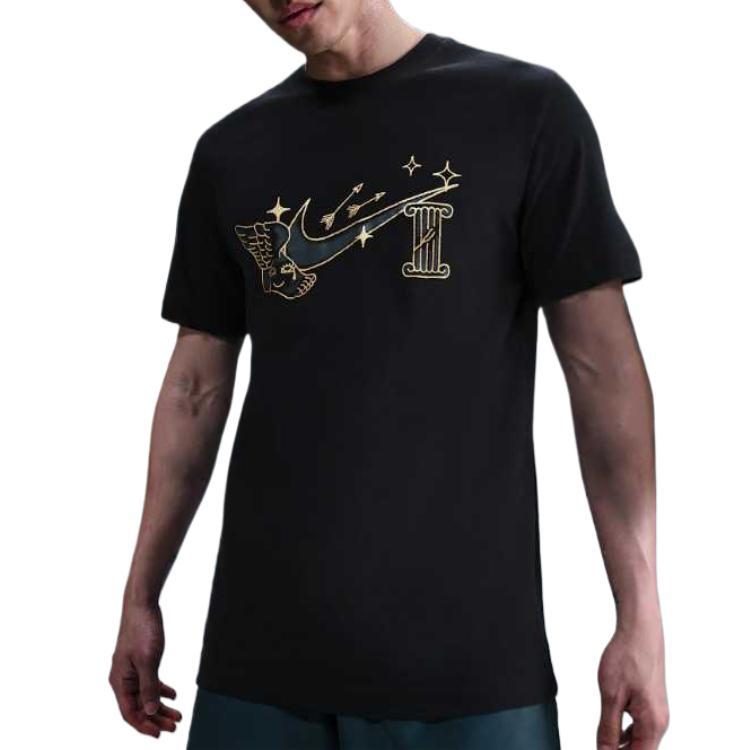 

Nike T Shirts Men s Black Crew Neck Straight Fit HJ3579-010 L