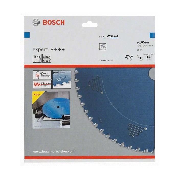 Lame de scie circulaire - bosch - 2608643054 - 160 x 20 x 1,6 mm - 30 dents - microteq
