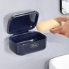 Double Layer Drain Soap Box, Wall Mounted Soap Holder, Bathroom Shower Soap Rack Sponge Storage Plate for Laundry & Toilet