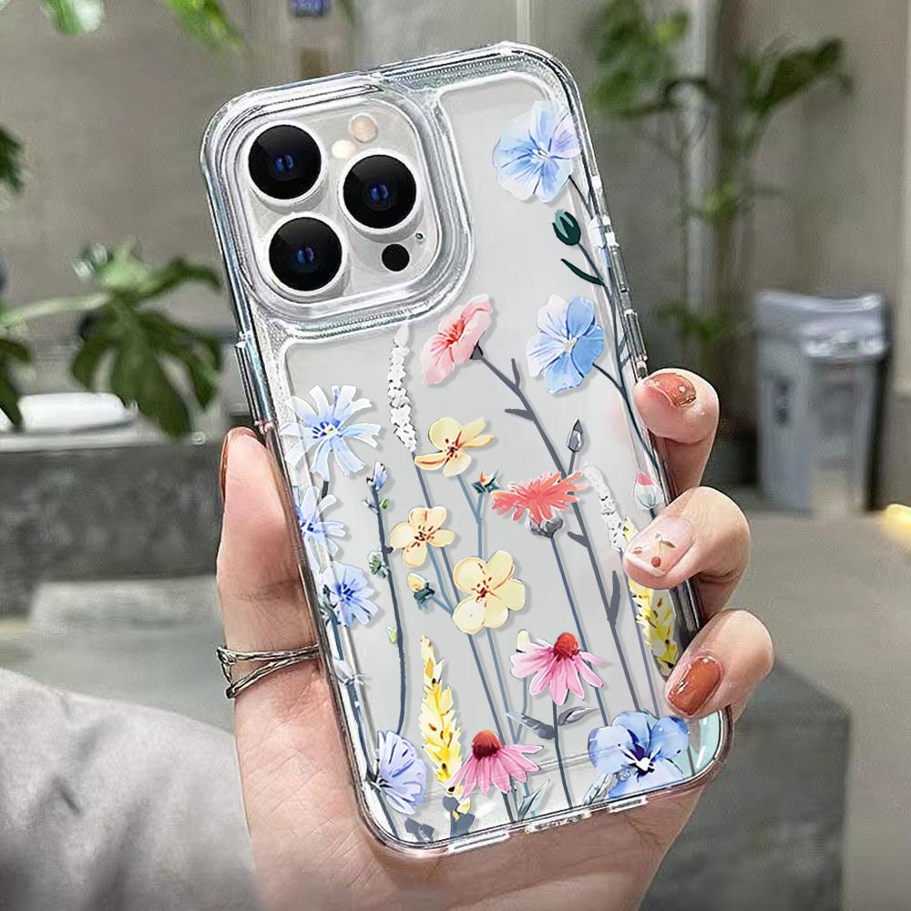 Kryt na telefon pro Samsung A56 5G Galaxy A55 A36 A26 A16 A15 A35 A34 A33 A54 A53 A52s A25 A14 A13 A06 A05s A05 Měkký TPU Květinový kryt