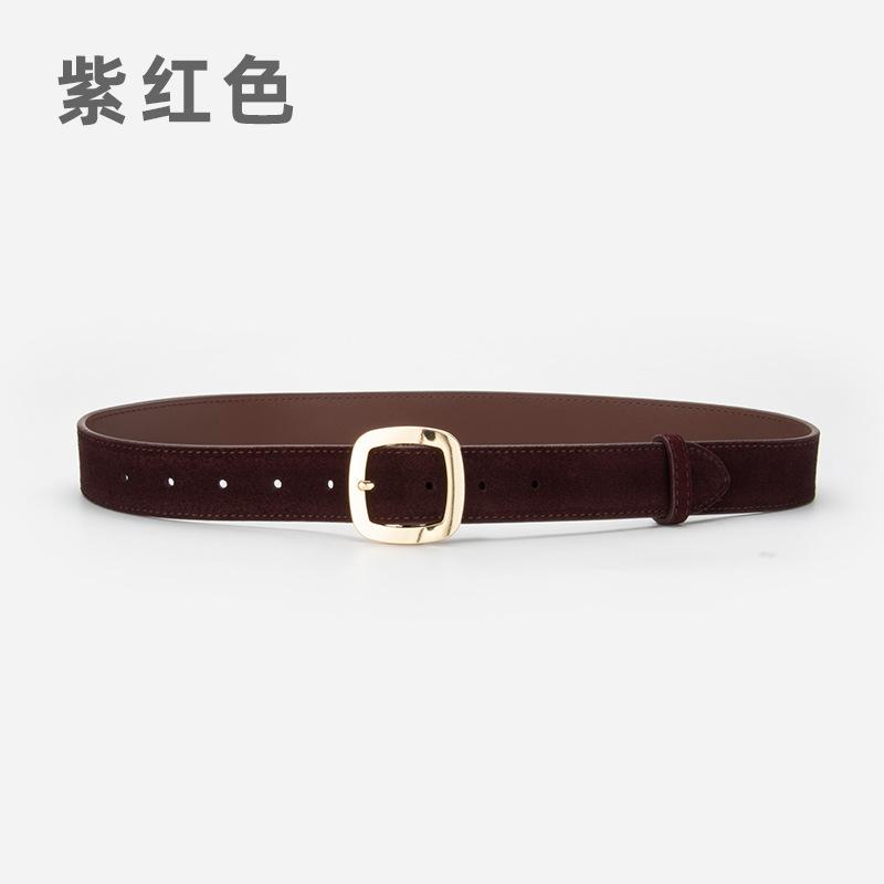 

Винтажный женский ремень из кожи матовая замша украшение с юбкой джинсовый ремень женский 105cm