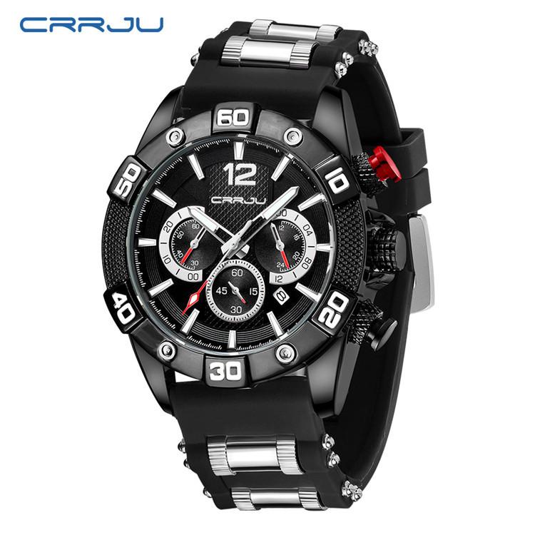 CRRJU2292L New Men's Fashion Watch Six-pin Belt Business Watch Calendar Atmosphere