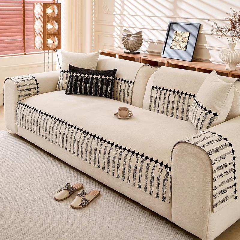 Chenier sofa cushion universal in all seasons 2025 new simple and beautiful starlight seat cushion cloth non-slip sofa seat cushion