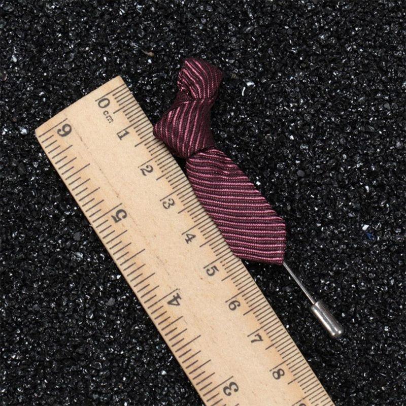 1 Pcs Men Stripped Tie Shape Brooch for Suit Decor Fashion Wedding Groomsman Brooches