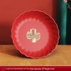 ZISIZ Wedding Red Celebration Plates Set