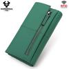 Humerpaul The First Layer of Cowhide Ladies Clutch, Large-capacity RFID Anti-theft Swipe Multi-card Wallet with Photo Window