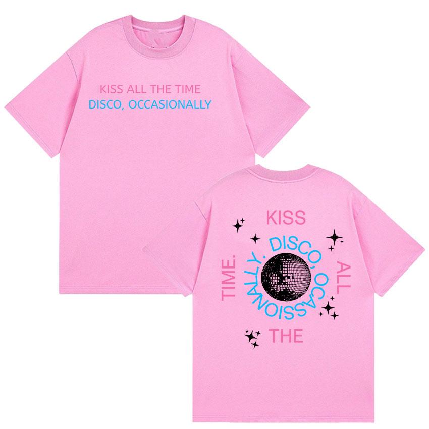 Harry Styles Kiss All The Time Disco Occasionally 2026 T Shirt Unisex Women Fashion Harajuku High Quality Cotton Tshirt Streetwear