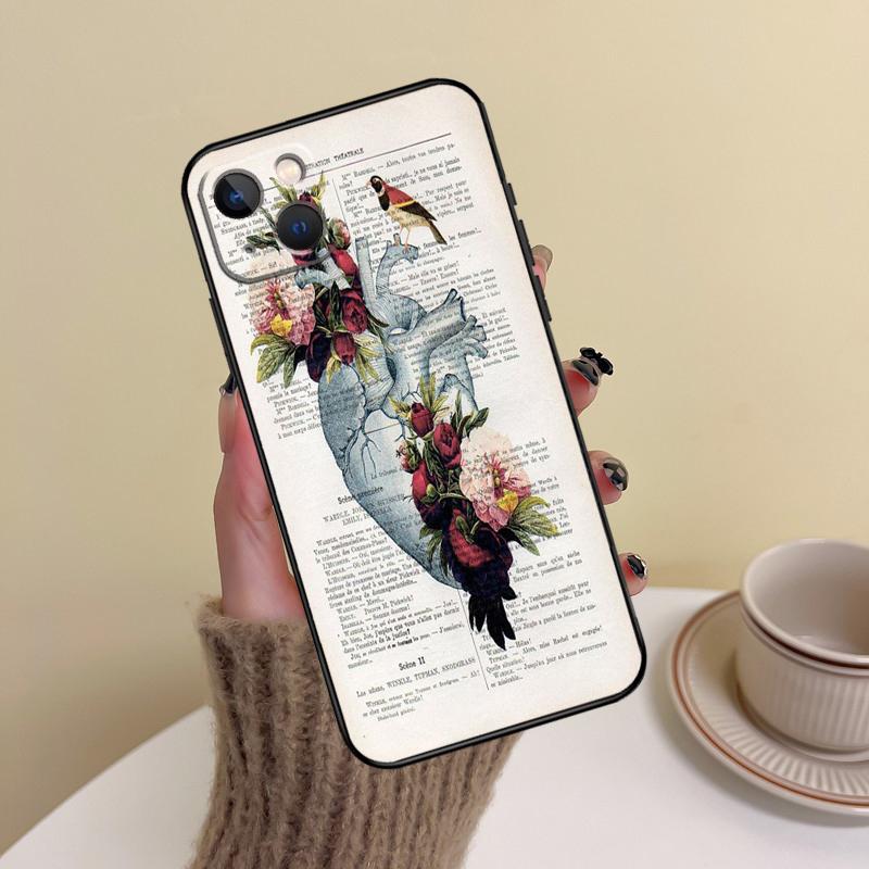 Medical Human Organs Brain Kidney Phone Case For iPhone 15 Pro Max 11 12 13 14 16 17 Pro Max mini Plus 16e 17 Air Cover Funda