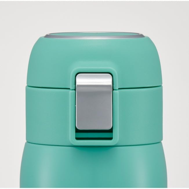 Skater Straw Mug Bottle, 480ml, Insulated Stainless Steel Water Bottle, Disney Mickey Mouse Green World, One-Touch Open, STOT5ST-A