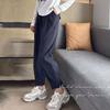 Fall Spring Women's Harem Pants Versatile Casual Loose-Fitting Corduroy Pants with Elastic Waistband Plus Size Long Pants