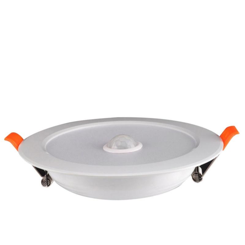12W AC85-265V LED Ceiling Light Downlight Human Body Sensor Recessed Lamp For Home Indoor (Pure White 6000K)