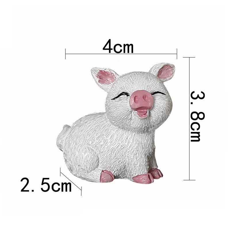 Creative Small Cute Resin Animal Shape Flower Pet Figure Diy Micro Landscape Doll Ornament