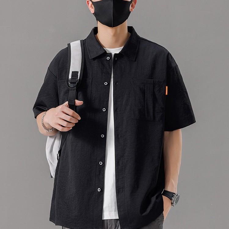 Men Shirt Short Sleeve Stripe Summer Hip Hop Oversize 8XL Plus Size Casual Plaid Streetwear Loose Pocket