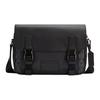 Track 27 Adjustable Shoulder Strap Color Block Monogram Coated Canvas And Calfskin Small Crossbody Bag Men Crossbody Bag Black C3747-QBMI5