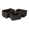 Woven Storage Basket, Paper Rope Storage Basket with Handle, Small Woven Basket for Organising, Decorated Cute Gift Basket