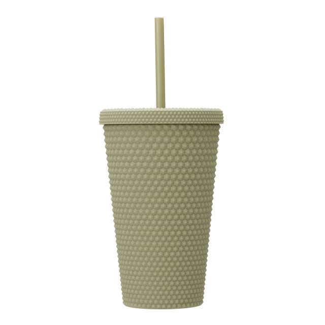 STARBUCKS Bumpy Matte Khaki Cold Cup Tumbler, 473ml, for Cold Drinks