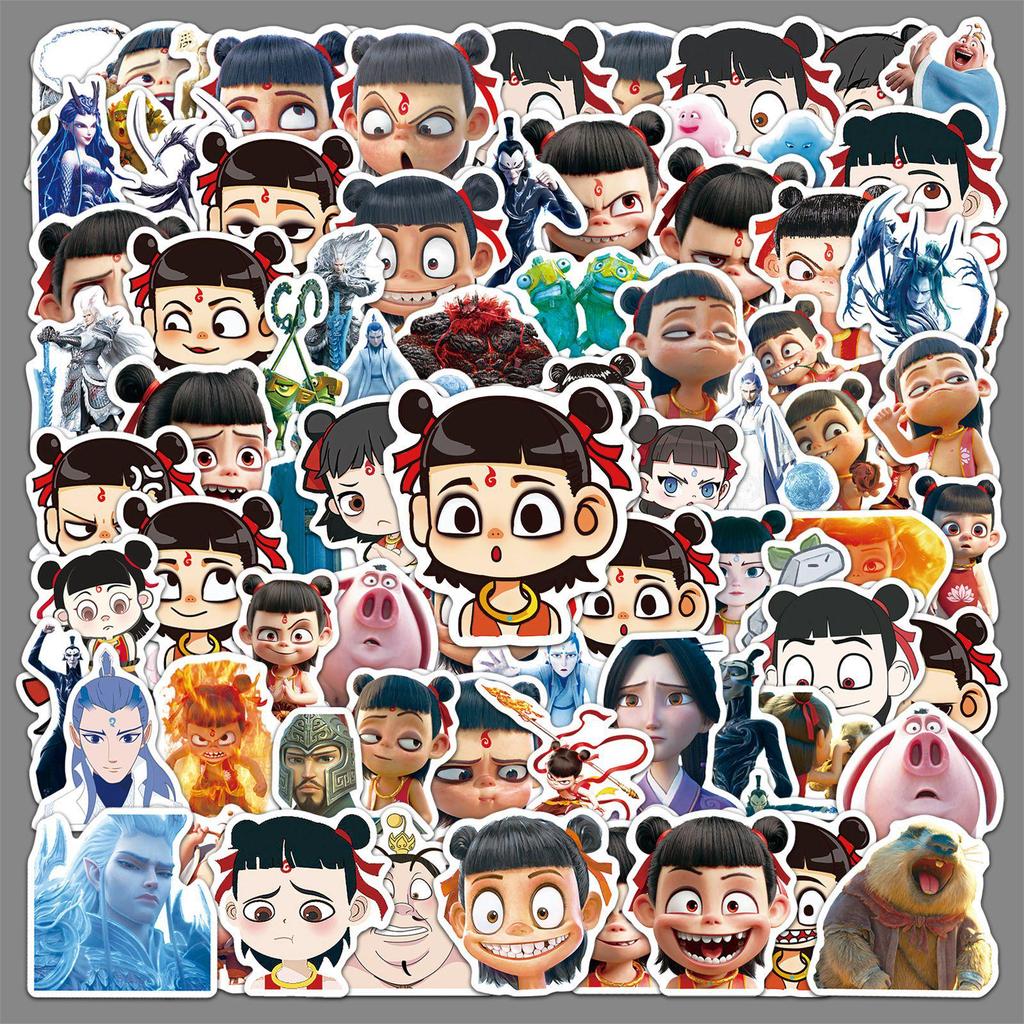 89 Nezha Stickers for Journals, DIY Decoration, Childlike Animation for Laptops & Water Bottles