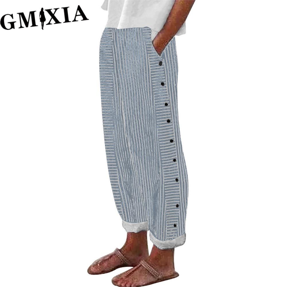 

GMXIA Женские Модные Повседневные Однотонные Брюки и Капри с Принтом XXXXXL светло-синий