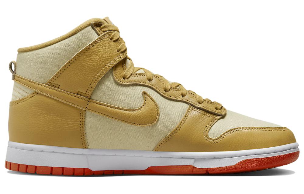 Nike Dunk High Wheat Gold Safety Orange DV7215-700