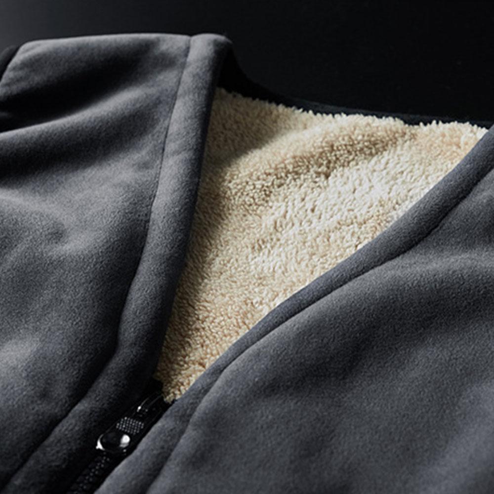 Men's Oversized Plus Velvet Sleeveless Vest Loose Coat Autumn Winter Clothes Windbreaker Jacket For Men Outdoor