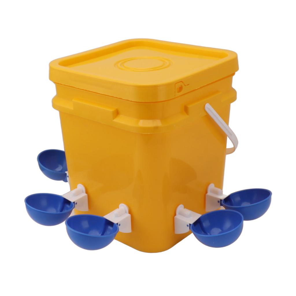 Automatic Chicken Waterer Cup with 12L Handheld Barrel Poultry Drinking Equipemnt for Goose Duck