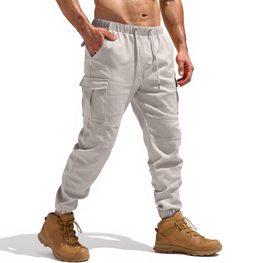 Pantalones de Trabajo para Hombre con Múltiples Bolsillos, Pantalones Impermeables y Resistentes al Desgarro