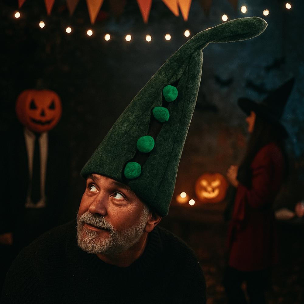 Polyester Halloween Cosplay Costume Prop Pea Wizard Role Play Caps  Halloween Theme Party Props