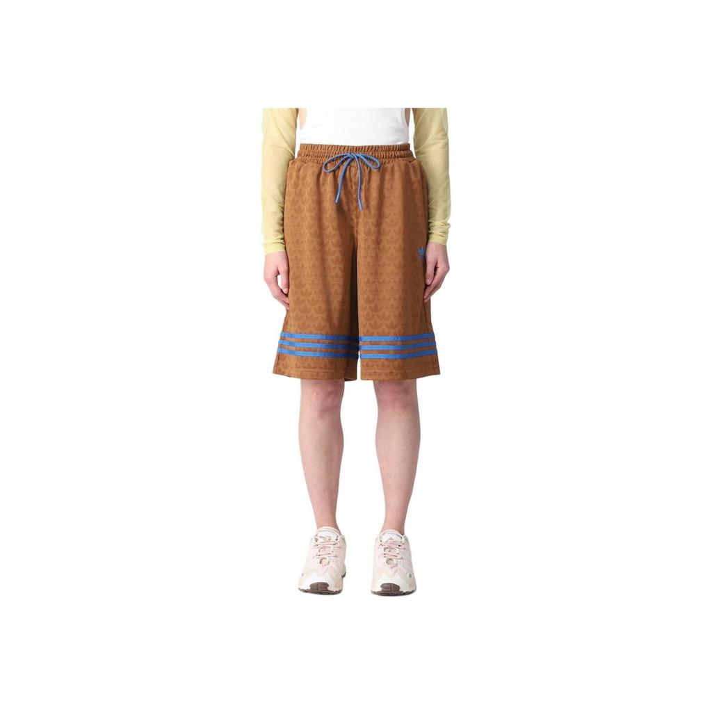 Adidas Originals Adicolor 70s Vintage Logo Print Drawstring Mid-Rise Shorts Men Shorts Desert-Brown IK7859