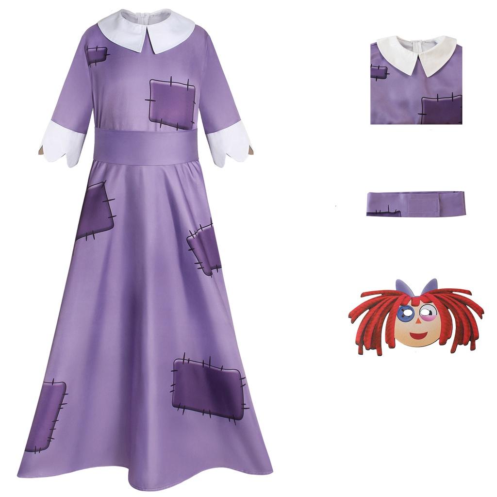 

Удивительный цифровой цирк Рагата Девушка Макияж Косплей Костюм Вечеринка Реквизит Платье 120cm/47.24in